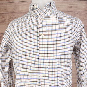 DANIEL CREMIEUX CLASSICS CHECK LONG SLEEVE BUTTON DOWN OXFORD SHIRT MENS SZ L